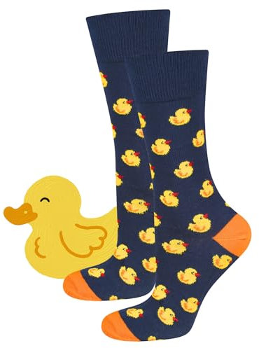 soxo Ciclismo Calcetines Hombre Divertidos Algodon Invierno Regalo Colores Socks Con Dibujos 40-45 Patitos