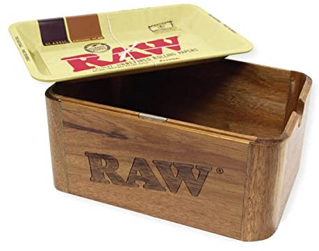 RAW Cache Box Mini Tablett + Box aus Holz