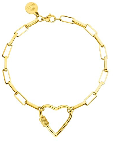 Purelei® Palekana Heart Armband (Gold) – Elegantes, verspieltes Damen Armband – Edelstahl – Verstellbare Länge 16-19 cm – Hawaiianisch inspiriert & wasserfest