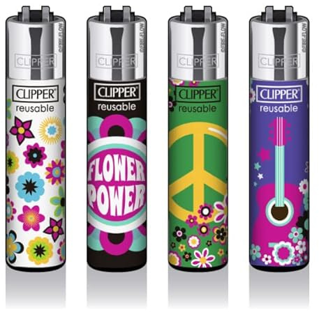 Clipper Feuerzeug 4er Set: (Free Spirit #1)