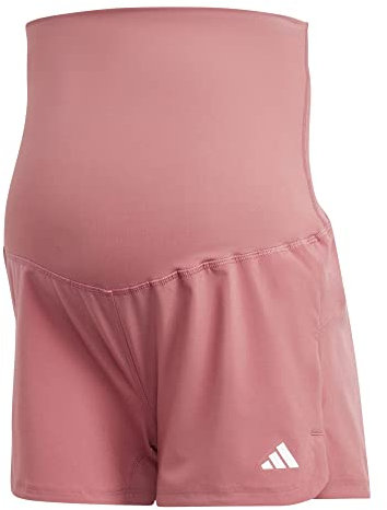 adidas Femme Pacer AEROREADY Train Essentials Woven Shorts (Maternity), Pink Strata / White, S