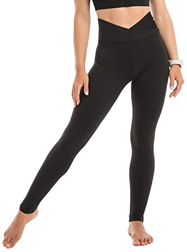 SINOPHANT High Waisted Leggings for Women - Full Length Capri Buttery Soft Yoga Pants for Workout Athletic(Capri Black,S-M)