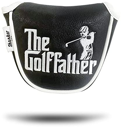 Shanker Golf Schlägerhaube – The Golf Father Driver & Putter Covers – Lustige Golfschlägerabdeckungen für Väter – Tour-Grade PU-Leder, wasserdicht, weiches Futter, gestickte Logos