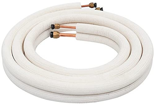 SIDNEY Par de Tubos de Bobina de Acondicionado de 3 Metros, 1/4 Pulg., 3/8 Pulg., de Cables de LíNea de Cobre Aislado, Piezas de Acondicionado, Tubo Refrigerante