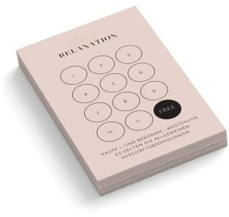 Bonuskarten personalisieren | Yoga Instructor | 1-seitig | Hochformat | Menge zur Auswahl | Treuekarten | Stempelkarten | Nagelstudio | Kosmetik | Wellness (250 Stück)