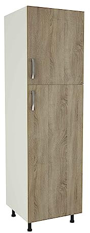 HOGAR24 ES - Mueble Columna de Cocina 2 Puertas Color Roble Cortez, Medidas: 215 x 60 x 58 cm