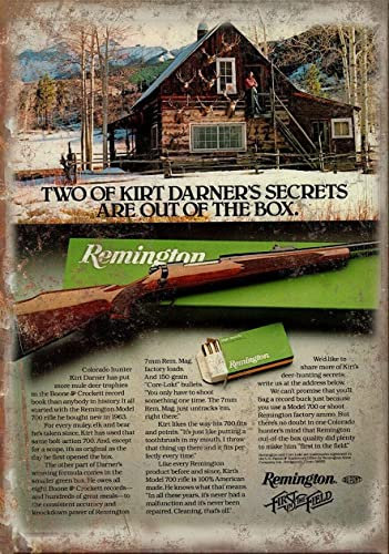Remington 700 Gewehr-Wanddekoration, Metallschild, geeignet für Cafés, Restaurants, Hotels, Bars, Bauernhäuser, Garten, 30 x 20 cm