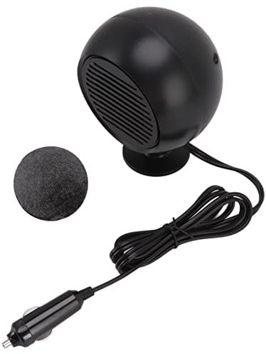 Topyond Ventilateur De Chauffage De Voiture Efficace, Dégivreur Multifonctionnel, Thermostat Auto-contrôlé, Flux d'air Grand Angle, Design Noir élégant(12V)