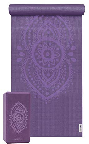 Yoga-Set Starter Edition - Ajna Chakra (yogamatte + 1 Yogablock) Violett