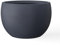 Kante Pot de Fleurs Rond en béton pour extérieur/intérieur avec Trou de Drainage et Bouchon en Caoutchouc pour Jardin, terrasse, Balcon, Maison, 40 cm, Gris Anthracite