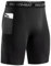 Niksa 1 Pièces Short Running Homme Short de Compression à Séchage Rapide et Respirant Short de Sport Ajusté avec Poches pour Téléphone Portable, Noir, S
