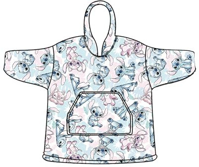 Sweat Poncho/Pull Plaid Adulte Stitch