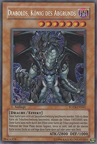 FOTB-DE061 - Diabolos, König des Abgrunds - Secret Rare - Deutsch - Force of The Breaker - mit LMS Trading Fieldcenter-Karte Yugioh