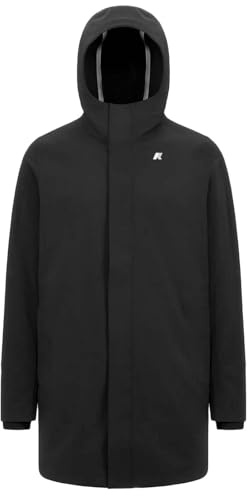 K-Way Giubbotto Lungo uomo, modello MARLYN BONDED realizzato in poliestere, dal Fit Regular, colore nero-blu scuro
