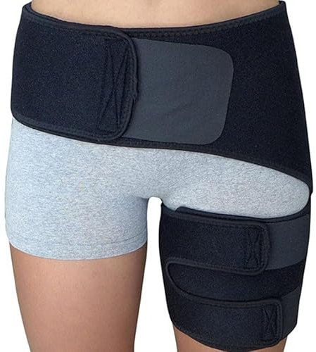 MEIION IschiaCare - orthopädische Bandage zur Behebung von schiasschmerzen - Einheitsgroße Verstellbare Leistenbandage - Unterstützung zur Entlastung von Hüfte und Bein