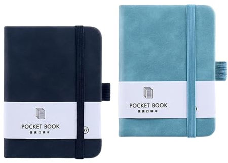 pcsfoe 2 Stück Notizbuch A7,Kleines Notizbuch A7,A7 Notizbuch,Mini Notizbuch,Kleines Notizbuch,Small Notebook,Notizbuch Klein,Geeignet Für Tagebuch, Schule, Arbeit, Reisetagebuch, Tagesplaner