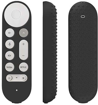 Funda de control remoto para Google TV Streamer 4K, silicona antideslizante y anticaída (negro)