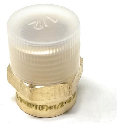 Cascada G Thread (Metric BSPP) to NPT Thread Pipe Fitting Adapter - Lead-Free (Male X Female, 1/2G Male x 3/8NPT Female)