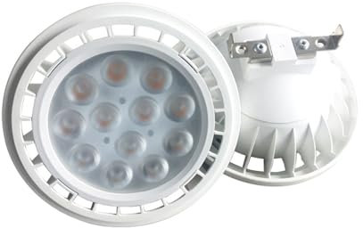 JHXHFJXZ 1PC 3000-6000K Lampadina LED Faretto AR111 Sorgente luminosa LED GU10 G53 Testa 12W 15W Multi-angolo Luce diurna Blub Adatto per garage, magazzini, fabbriche(Cool White 6000K,GU10)