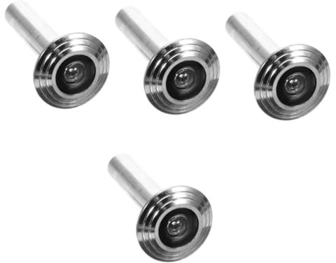 HOMSFOU 4pcs Sturdy Ring Peephole Viewer for Door Security Digital Door Viewer Privacy Protection Easy Install for Home