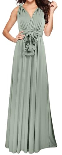 Infinity Kleid mit Bandeau Brautjungfernkleid Multi-Way Kleid Lang Übergröße Convertible Twist Wickelkleid