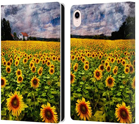 Head Case Designs Licenza Ufficiale Celebrate Life Gallery Sognando i Girasoli Floreali Custodia Portafoglio in Pelle Compatibile con Apple iPad Mini (2021/2024)