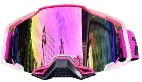 IZHAOGJING Lunette Moto Cross, Masque Moto Cross Lunettes de motocross Lunettes de soleil de moto Masque for homme Protection coupe-vent Ski Cyclisme Course Lunettes tout-terrain(IOOXG06)