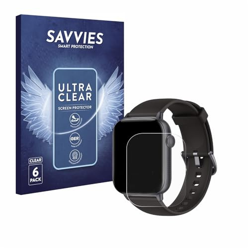 Savvies Schutzfolie für Aseeyirj G136 1.92 | 6 Stück Transparenter Displayschutz Made in Germany Ultra-Klar Displayschutz-Folie