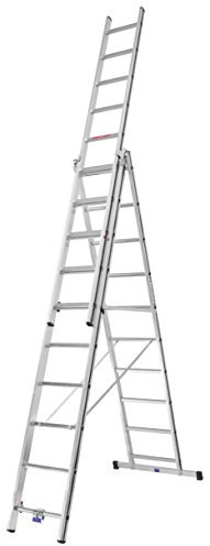 Hymer Pro Aluminium Multi-Purpose Ladder 3 x 10 Rungs 3-Piece, 7004730