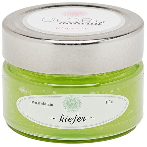 Duftöl Kiefer im Glas - Raumduft mit ätherischen Ölen - langanhaltend - grün, holzig, mediterran - 100% Natürlich & Reine Raumdüfte im Duftglas - Ohne künstliche Duftstoffe - Für kleine Zimmer (112g)