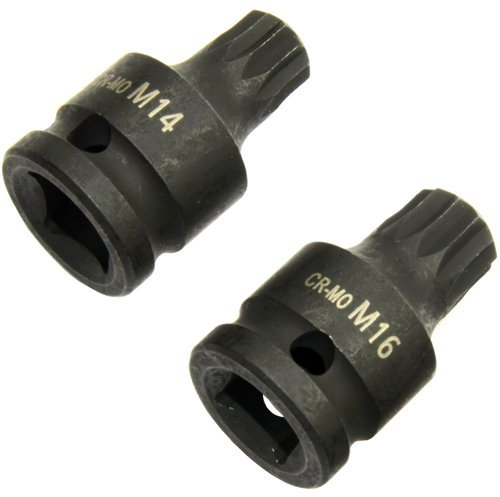 M14 M16 Kraft IMPACT Bit/Bitsätze Steckschlüsseleinsatz Schraubendreher-Einsätze 12-KANT/Zwölfkant Vielzahn (Doppel-Sechskant/Doppel-6-kant) XZN Bit/Bitsätze CR-MO (KURZ)