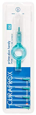 CURAPROX Interdentalbürsten 5er Mix mit Halter, Größen 0,6-1,1 mm, für die Reinigung der Zahnzwischenräume, CPS prime (Set aus 5 Bürsten, 1 Halter)