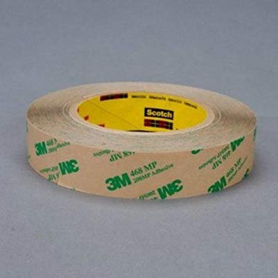 StickersLab - Marke 3M 468MP doppelseitiges Schaumstoff-Klebeband, transparent, 55 m (25 mm x 55 m).