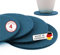 filzbrand Filz Untersetzer rund für Gläser, Filzuntersetzer 4 Stück (4er Set), Ø 10 cm in Mittelblau, 3 mm dick, Glasuntersetzer, Getränkeuntersetzer aus Designfilz 100% Wolle – Made in Germany