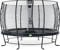 EXIT Toys Elegant Rundes Trampolin - ø366cm - Extra starker und Stabiler Rahmen - Mit Economy Sicherheitsnetz & Fußschutzsystem - Rostfrei - Wasserbeständig - Einfache Montage - Schwarz