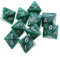 Tenlacum 10 dadi poliedrici D8 a 8 facce, per giochi di ruolo come dungeons and dragons, idea regalo (verde)