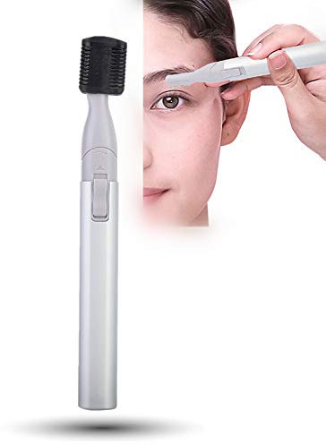 Elektrischer Augenbrauentrimmer, Augenbrauenrasierer für Frauen mit Kamm-Augenbrauen-Epilierer, Gesichtshaarentfernung Elektrischer Rasierer für Gesichts-Kinnlippen-Hals-Achselhöhle