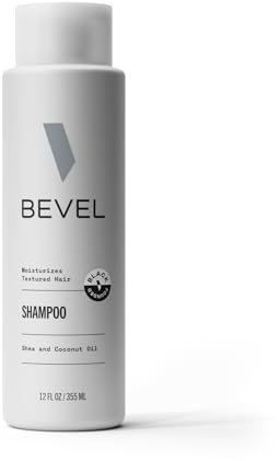 Shampoo für Männer von Bevel – sulfatfreies Herren-Shampoo für strukturiertes Haar mit Kokosöl und Sheabutter, entwirrt grobes, lockiges Haar, 340 ml