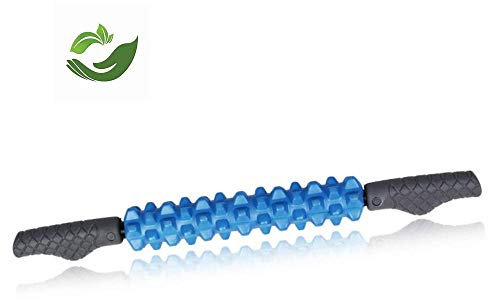 FLY FLU Foam Roller, Muskel-Massagestab Muskelroller-Massagestab Für Sportler, 20-Zoll-Körpermassagegerät Schmerzen, Krämpfe Schmerzen Und Enge Linderung Hilft Beine Und Rücken Recovery Tools,Blue