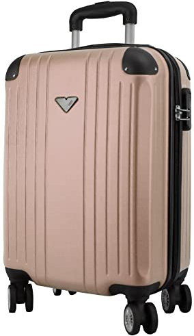 VIDA Valise Rigide VR610B Roues Doublons Qualité/Prix (Corail (Coral), S - Small - 40L - 54x34x20cm - 2,3kg)