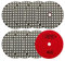 BGTEC 100mm Set di Tamponi Diamantati a Secco 8 pezzi #400 Kit di Tamponi per Granito, Marmo, Pietra, Quarzo, Piastrelle, Bordi del Pavimento in Cemento, Lucidatura del Controsoffitto