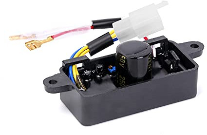 Ruimou AVR Spannungsregler, Ersatz für 1-3 KW Generator, 250 V, 220 uF, rechteckig, Kunststoffgehäuse-Regler