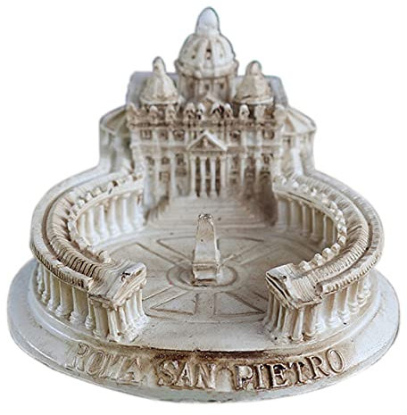 Italienische Architektur Fischbecken Terrarium Deko Aquarium Décor Klein Dekoration Zubehör Figur Statue Ornament Sammlerstücke Skulptur Geschenk Dekor Dekofigur Tischdeko (St. Peter's Basilica)