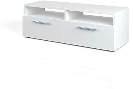Vicco Meuble TV Diego, Blanc Haute Brillance, 95 x 38 cm