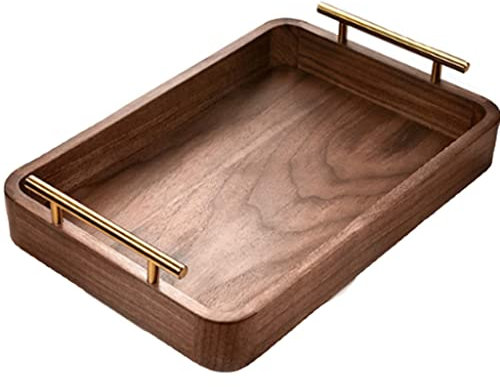 YDSLZQ Kuchenhalter Kuchen-Stand Rechteckiger hölzerner Kuchenablage Tee-Tablett Einfache vielseitige Snacks Brotgebäck-Tabwet-Geschenk for Freund oder Wohnkultur Exquisites Geschirr (Color : 15.3in)