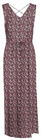 Vero Moda Vmeasy SL Tank Maxi Dress R1 WVN GA Robe, Georgia Peach/AOP:Cille, L Femme