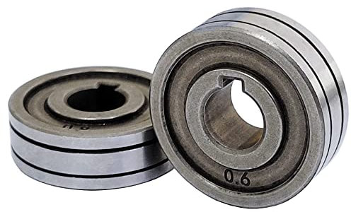 2 x Rollenräder gerändelte Nutdraht-Maschinenvorschubrollen 30 mm Durchmesser passend für SSJ-29A Drahtzufuhr MAG MIG Schweißgeräte Ausrüstungsteile (0,6 mm/0,8 mm)