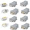 Lewttyer Adaptador Db9 hembra de 9 pines Plug Paralelo Serial D-Sub Macho/Female Solder Connector Plastic Housing Cover 4 Juegos Macho y Hembra