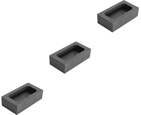 COHEALI 3 Stücke Graphit Barren Form Schmelzen Casting Mould Für Gold Silber Nichteisen Metall