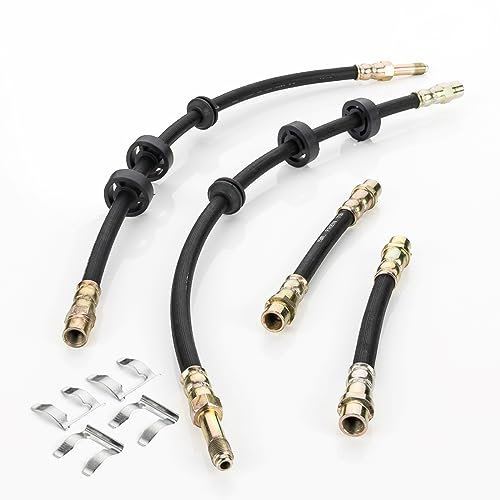 LST 4x Bremsschlauch Set vorne hinten + Halteklammer Polo 6K